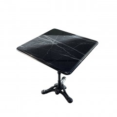 TABLE BISTRO SQUARE MARBLE BLACK 